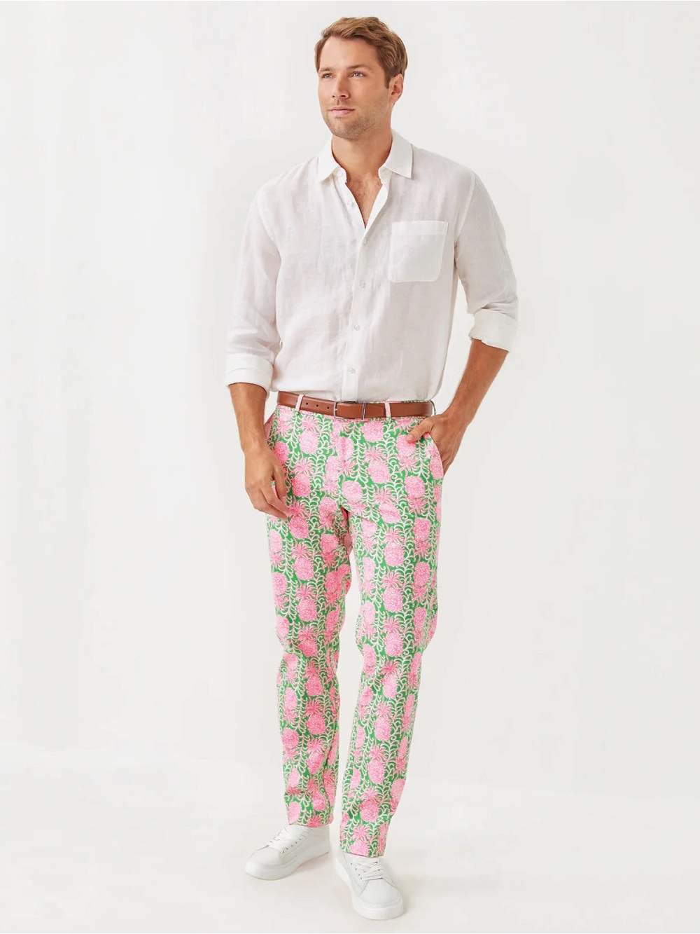 LILLY PULITZER Mens Stuff Mizner Pants Party Like A Pineapple NWT $178 size 34